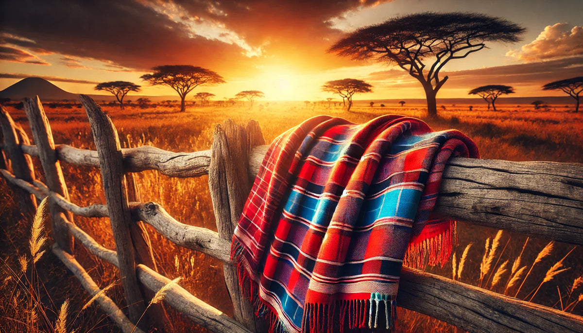 A vibrant scarf for women styled elegantly, showcasing bold patterns and cultural influences.