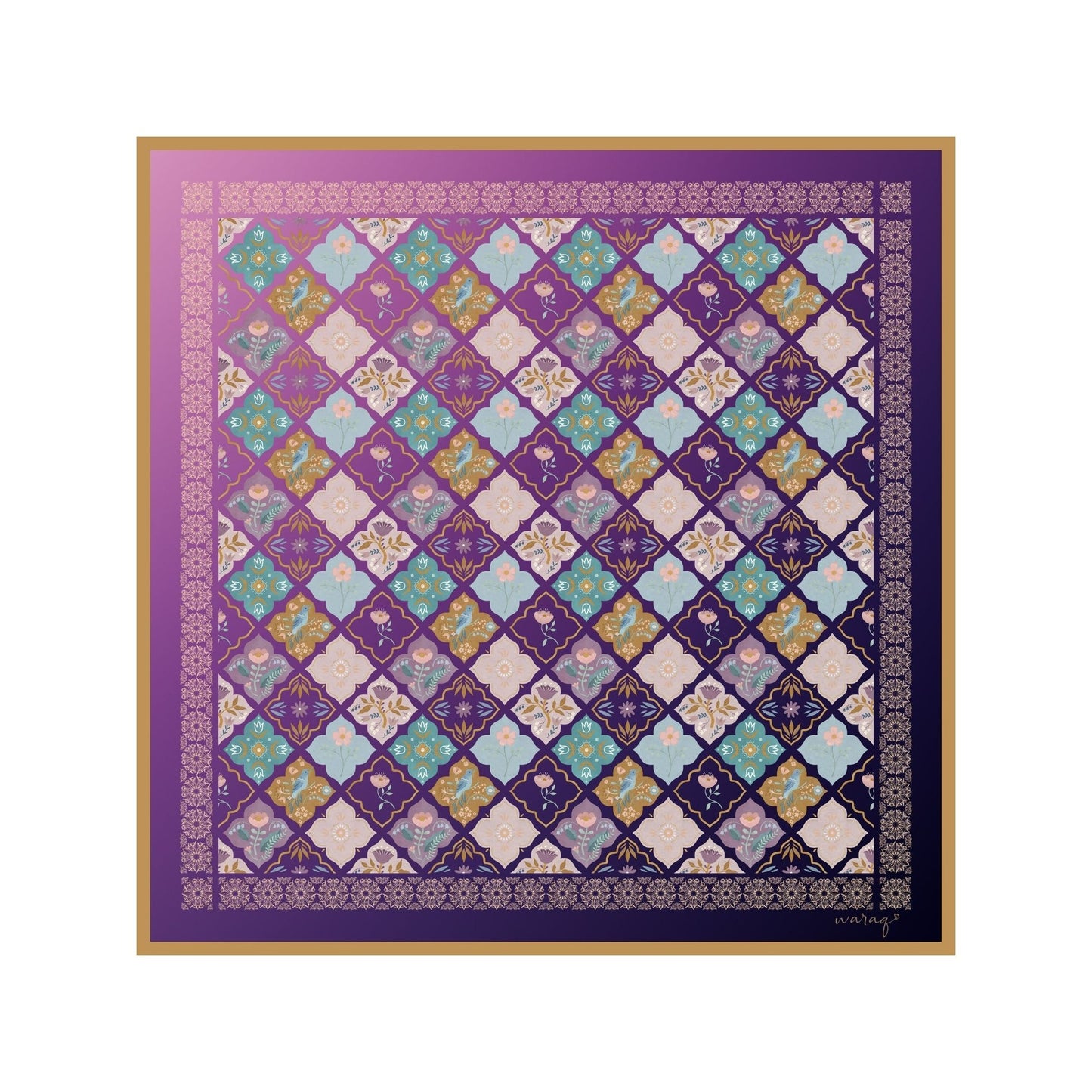 Amethyst Sands Jewel Square Scarf