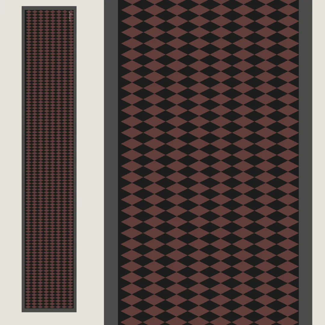 Argyle Cravat- Auburn Rose