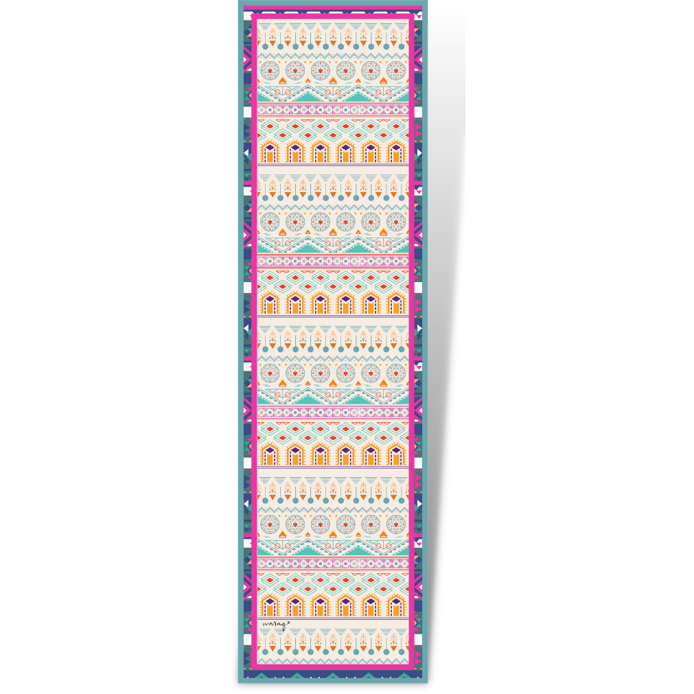 Aztec Blue & White Long Scarf/Stole