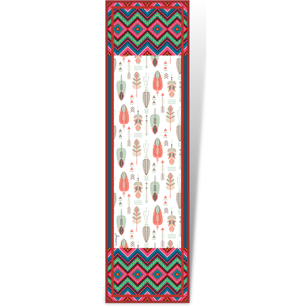 Aztec Red Long Scarf/Stole