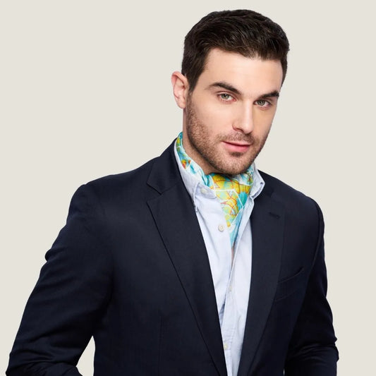 Azure Whimsy Kaleidoscope Scarf