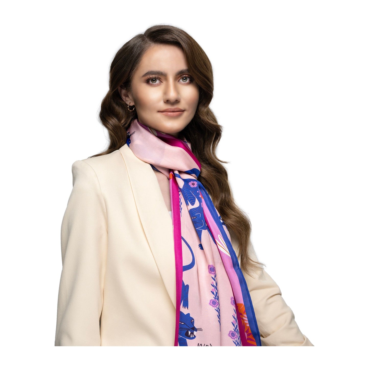 Blue Tiger Long Scarf / Stole