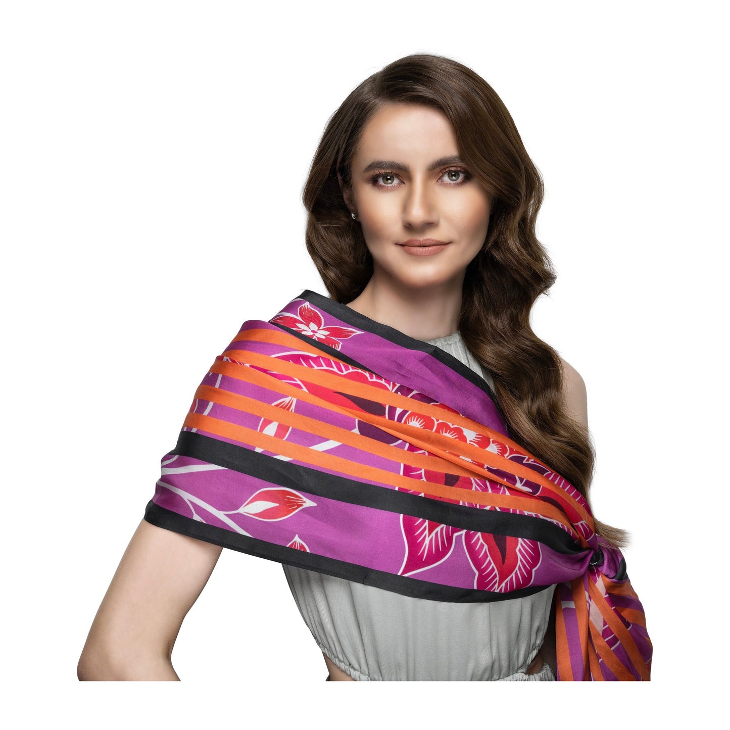 Chintz Fuscia Long Scarf / Stole