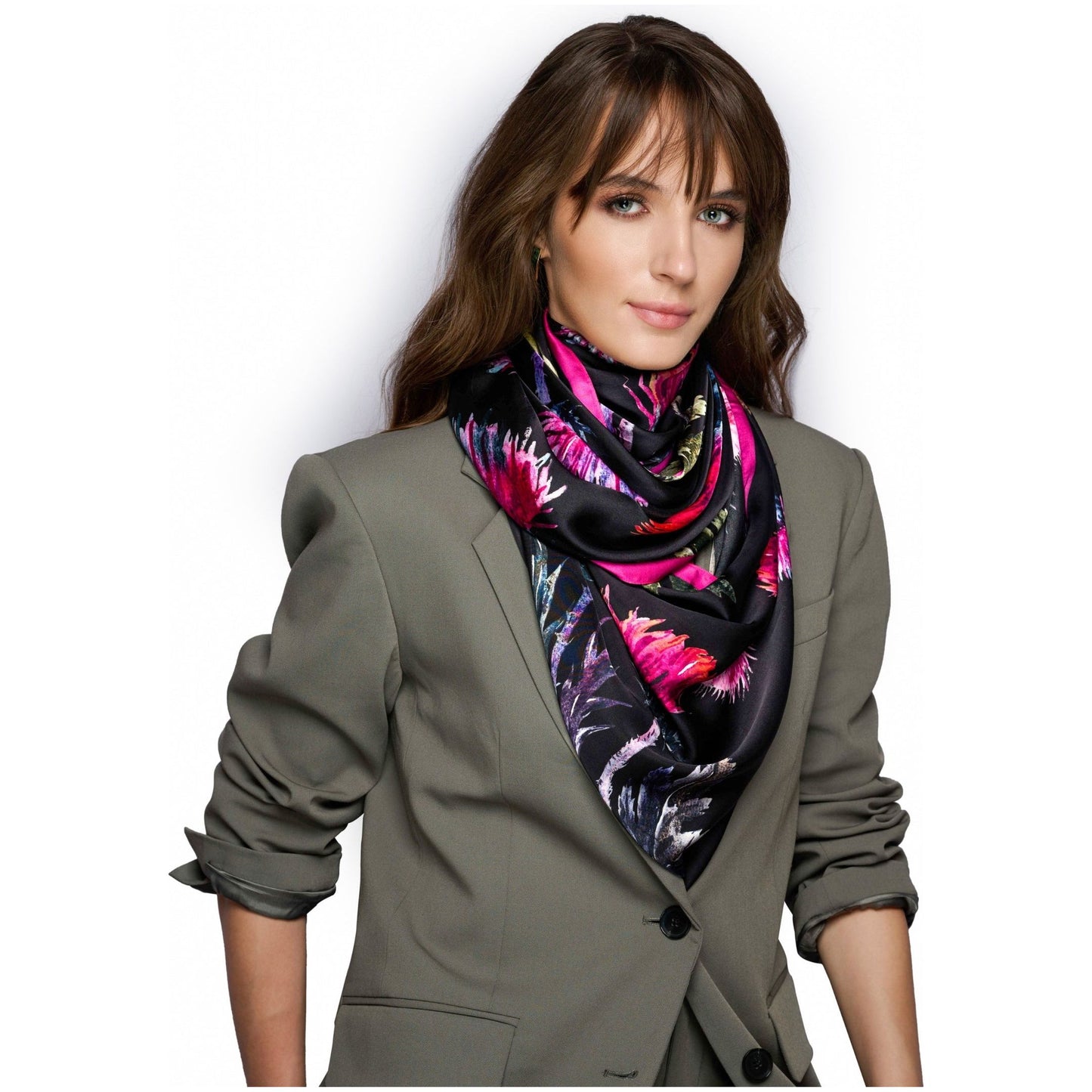Ebony Rose Long Scarf/Stole