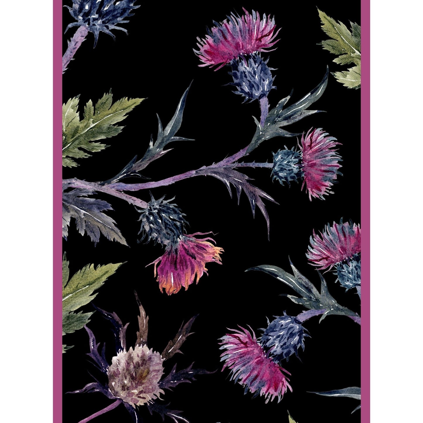 Ebony Rose Long Scarf/Stole