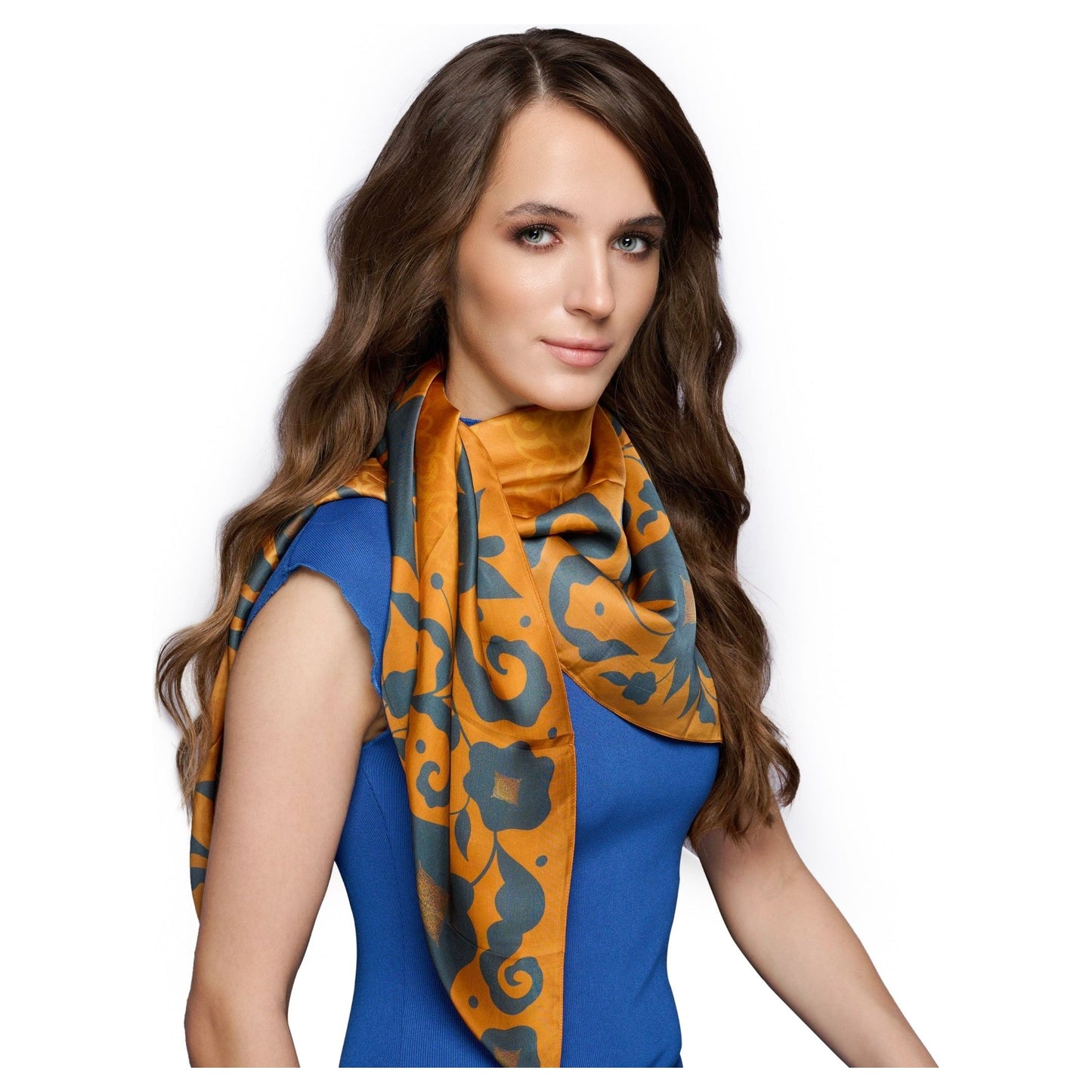 Golden Marrakech Square Scarf