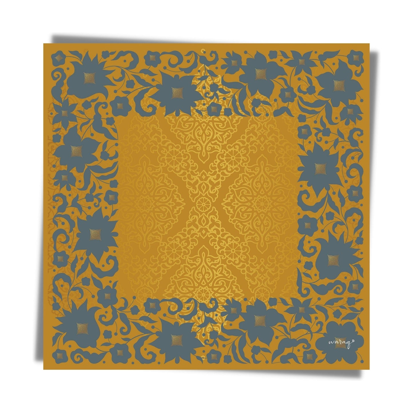Golden Marrakech Square Scarf