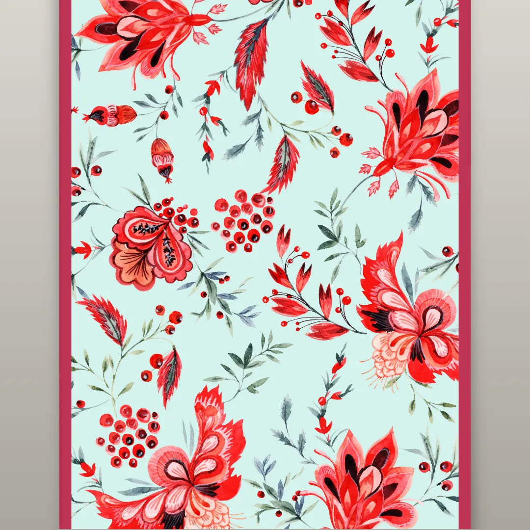 Lush Coral Garden Scarf