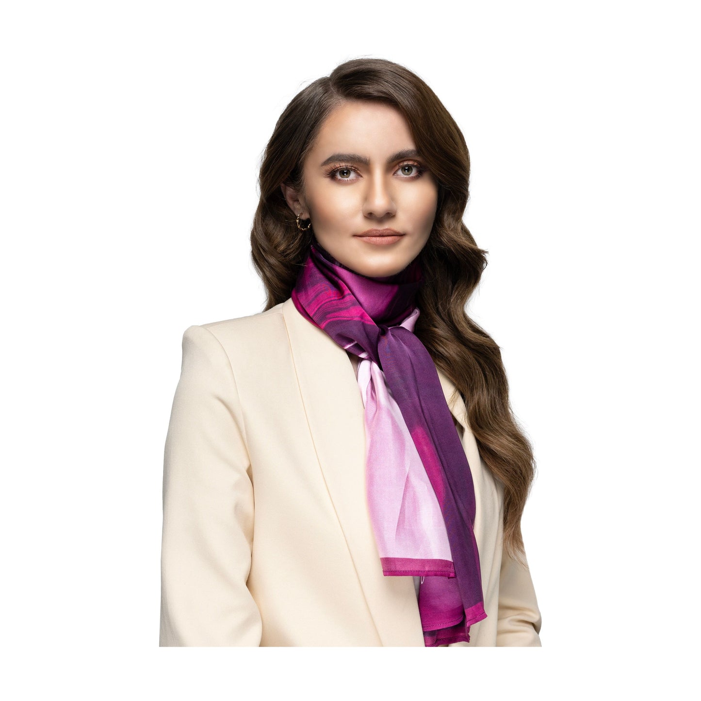 Marble Pink Long Scarf / Stole