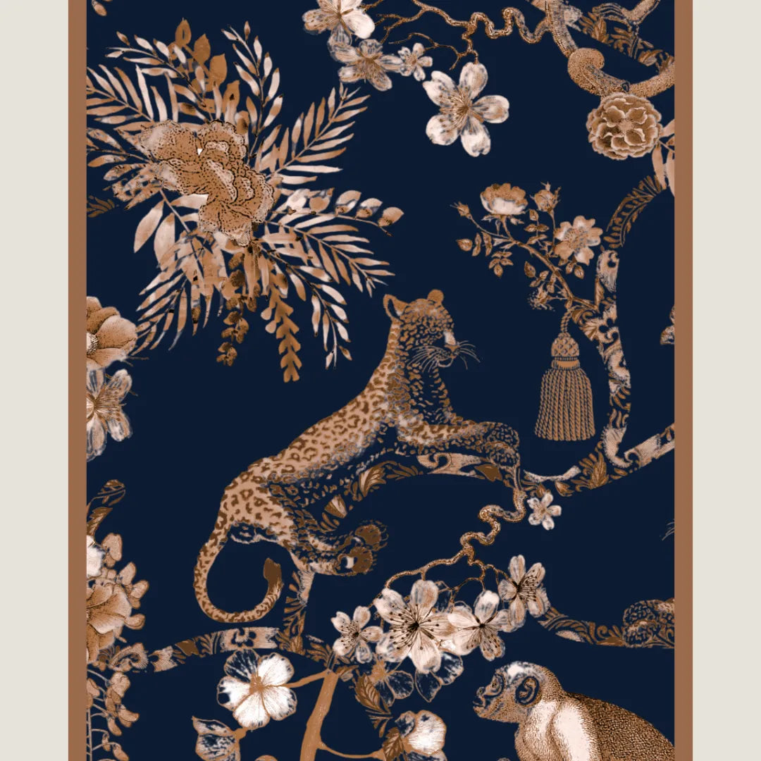 Midnight Chinoiserie Scarf