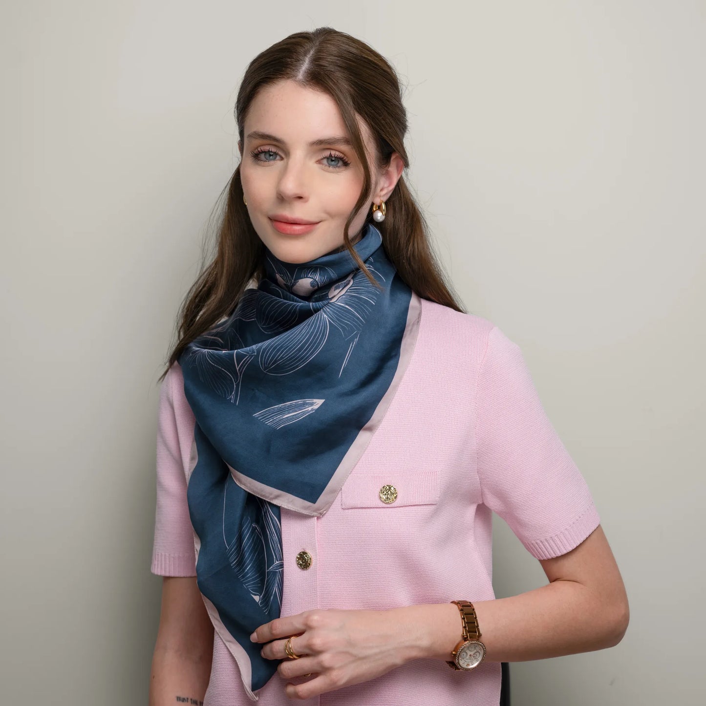 Moonlit Orchid Square Scarf