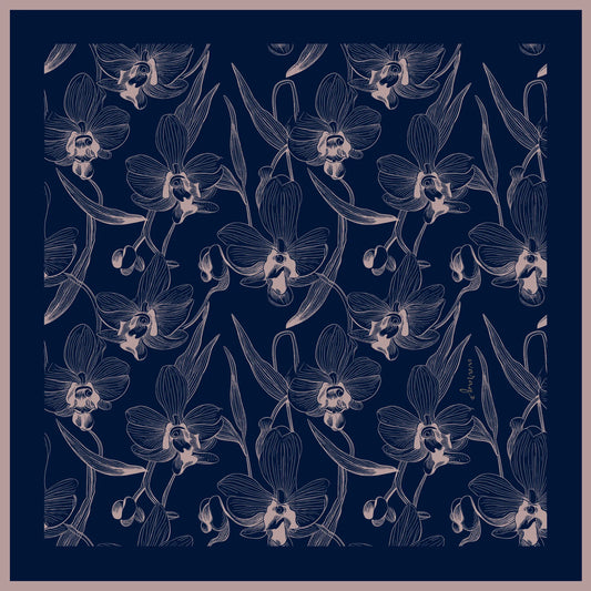 Moonlit Orchid Square Scarf