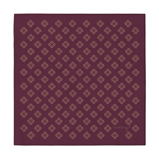 Moroccan Quatrefoil Pocket Square - Plum