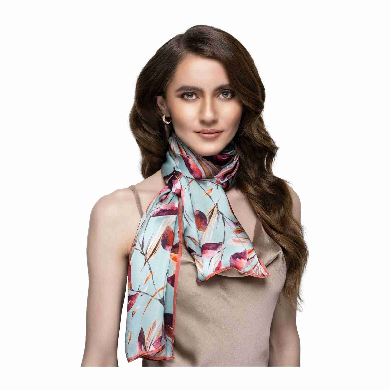 Nature Flair Tan & Sea Green Scarf