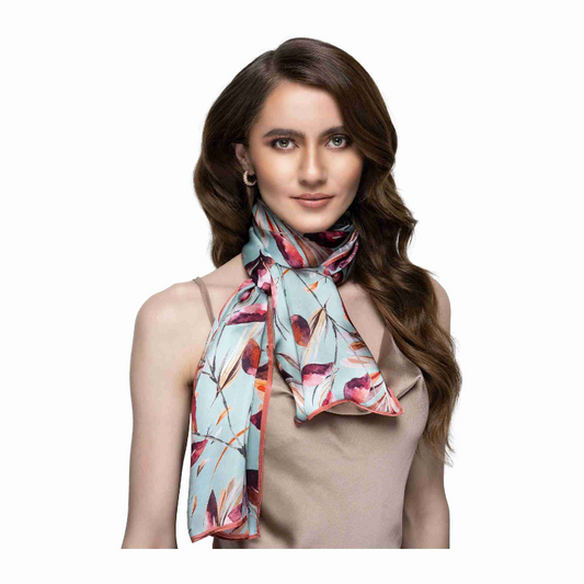 Nature Flair Tan & Sea Green Scarf