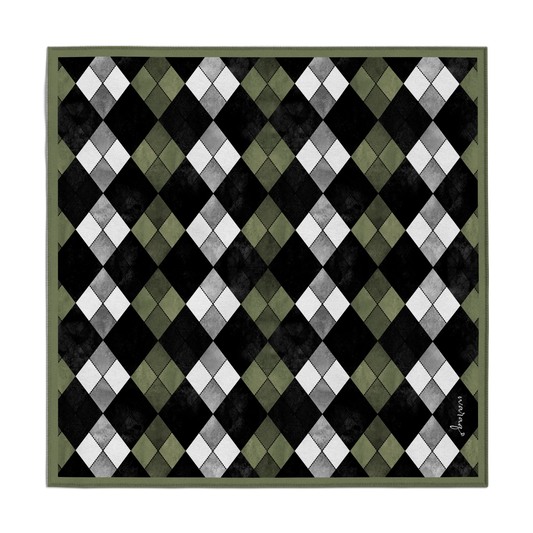 Olive Argyle Scarf