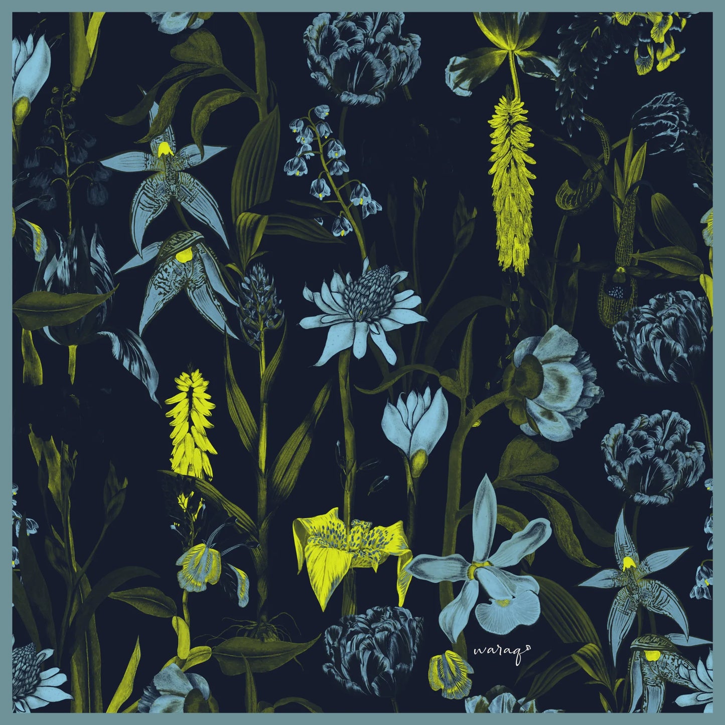 Orchid Noir Square Scarf