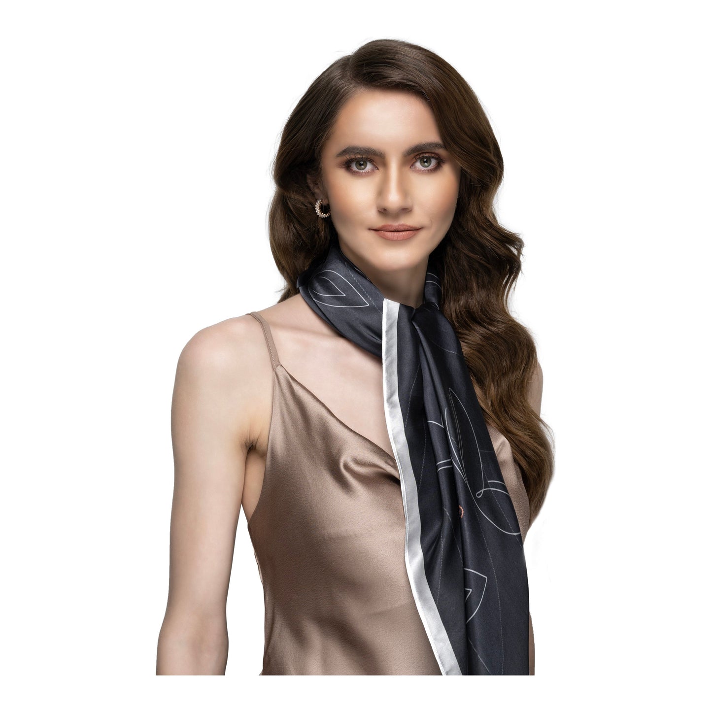 Papillon Black Square Scarf #1