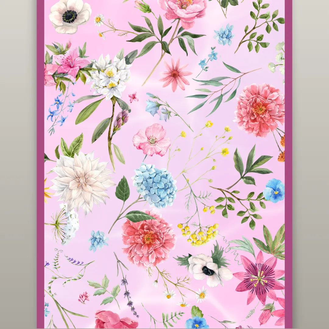 Peony Whisper Scarf - Blush