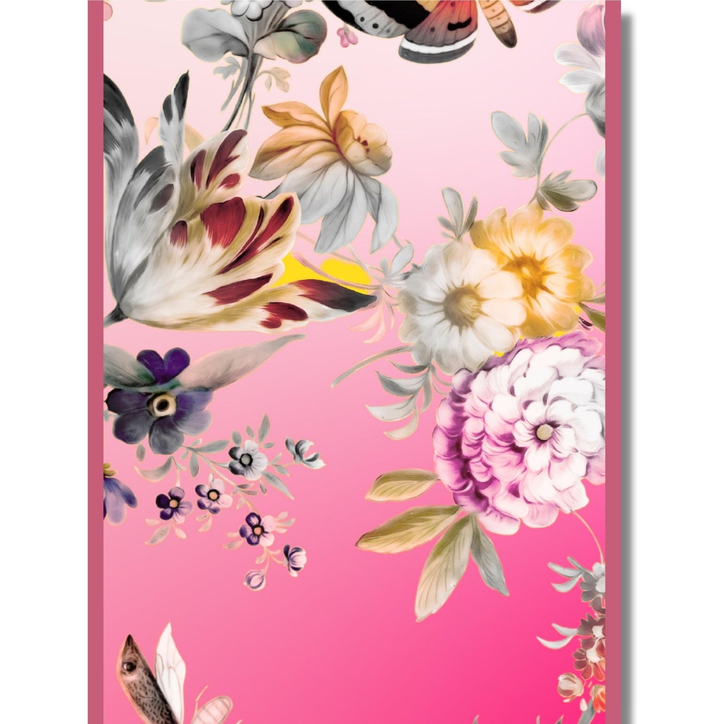 Rosy Flutter Garden Long Scarf / Stole