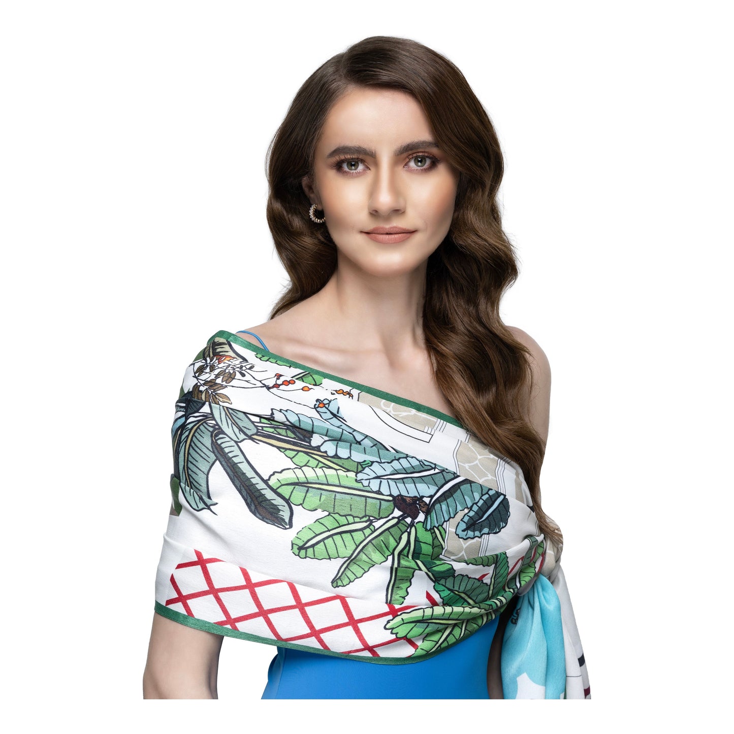 Royal Azul Turquesa Long Scarf / Stole