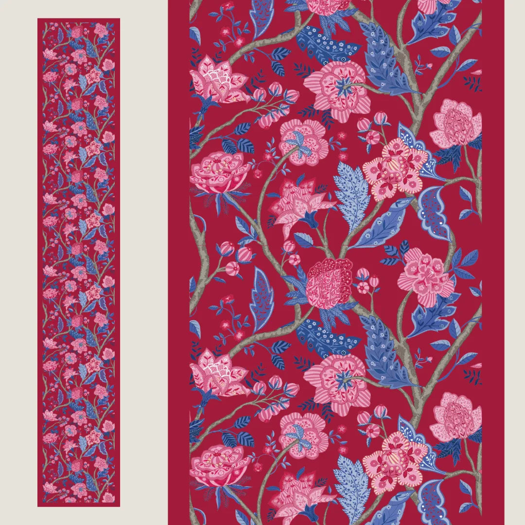 Royal Bloom Cravat- Ruby Rouge