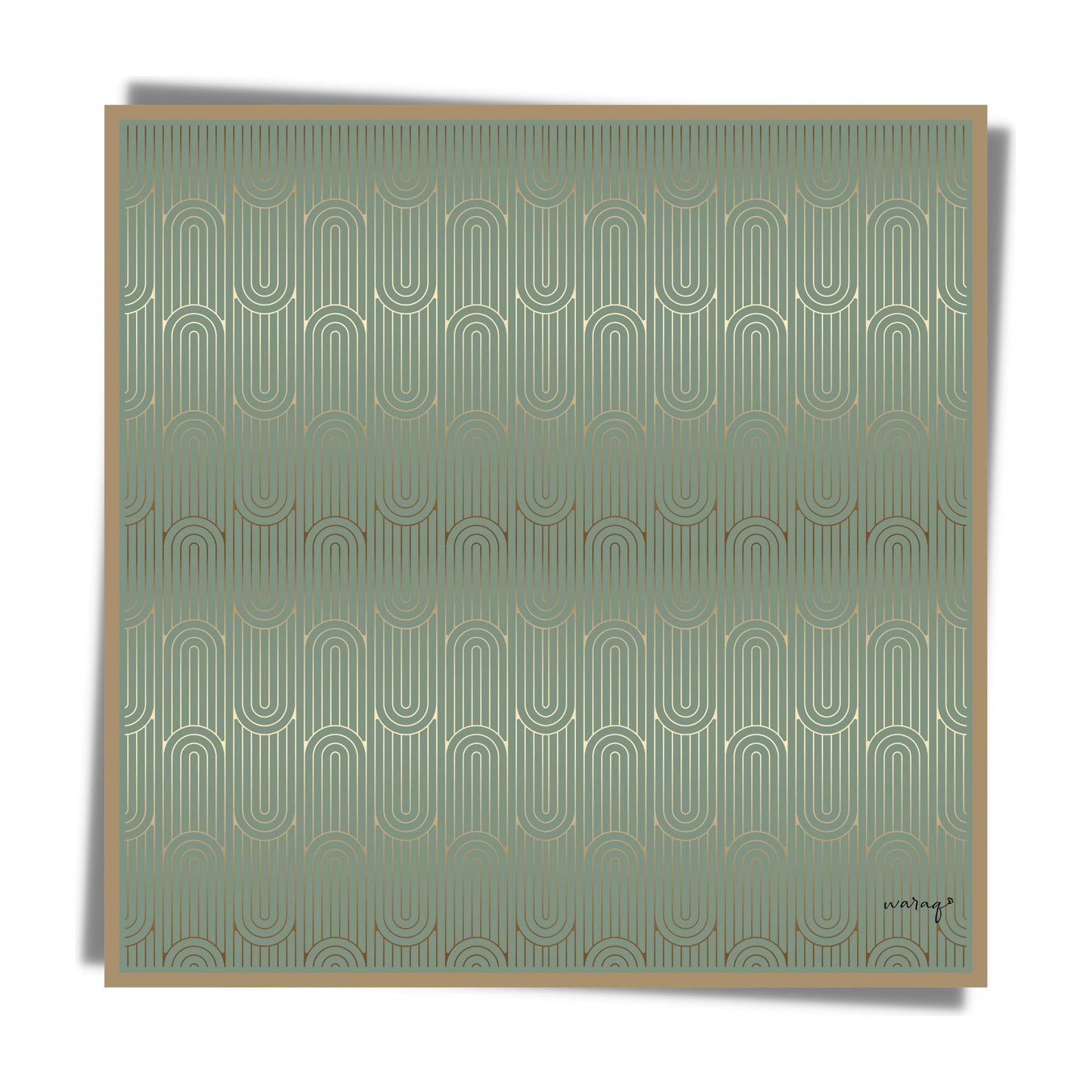 Sea Green Deco Square Scarf