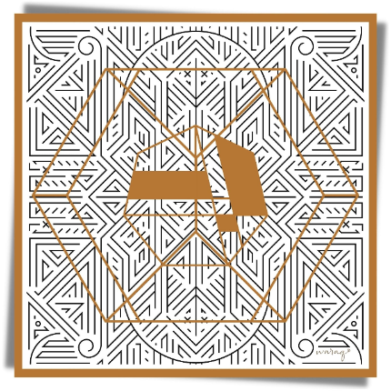 Vintage Art Deco Noir Scarf