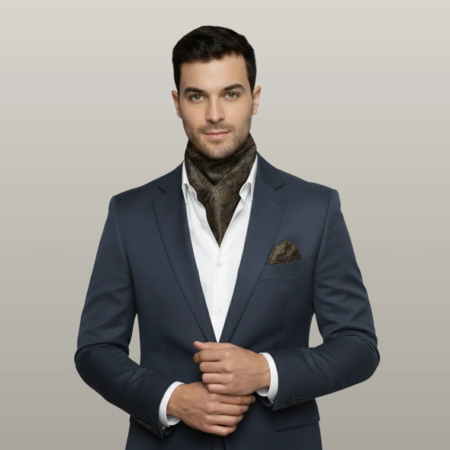 Baroque Cravat- Charcoal