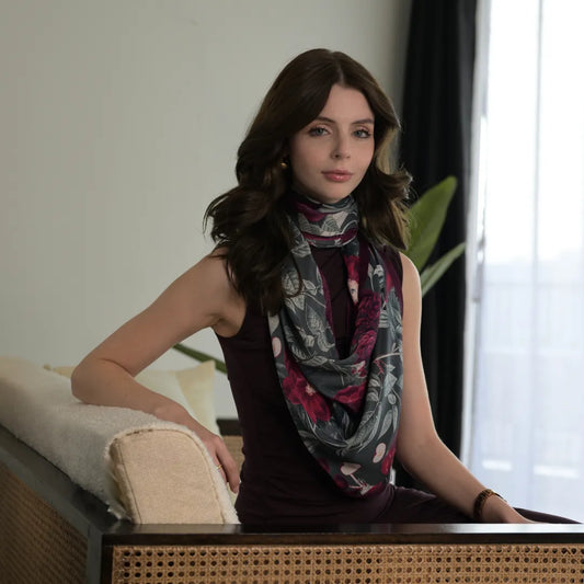 Cherry Rose Sage Scarf