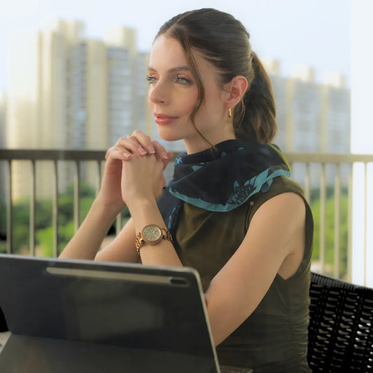 Orchid Noir Square Scarf