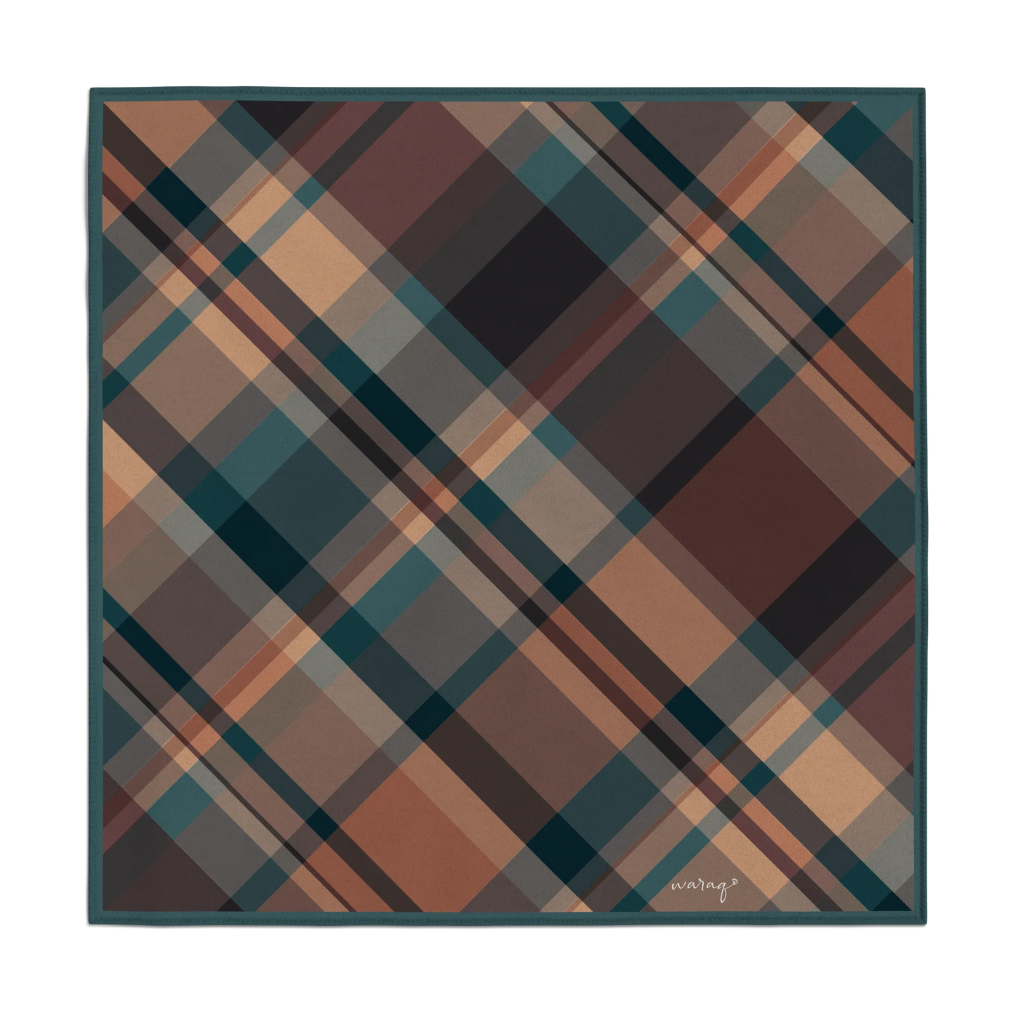 Smoked Amber Plaid Scarf