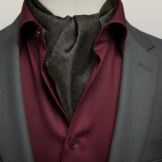 Baroque Cravat- Charcoal