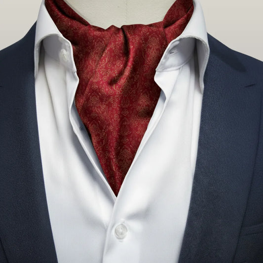 Baroque Cravat- Crimson