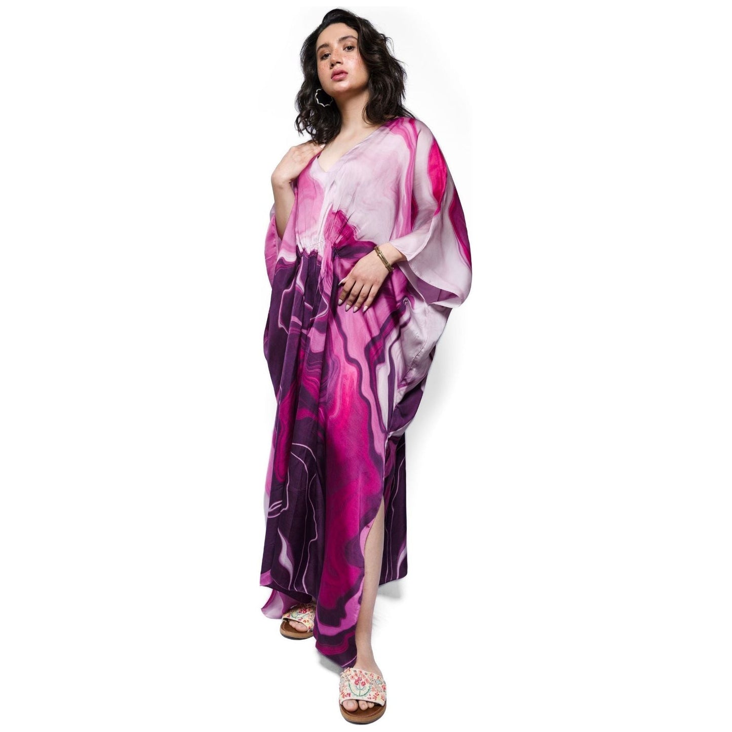 Pink Marble Kaftan - Long