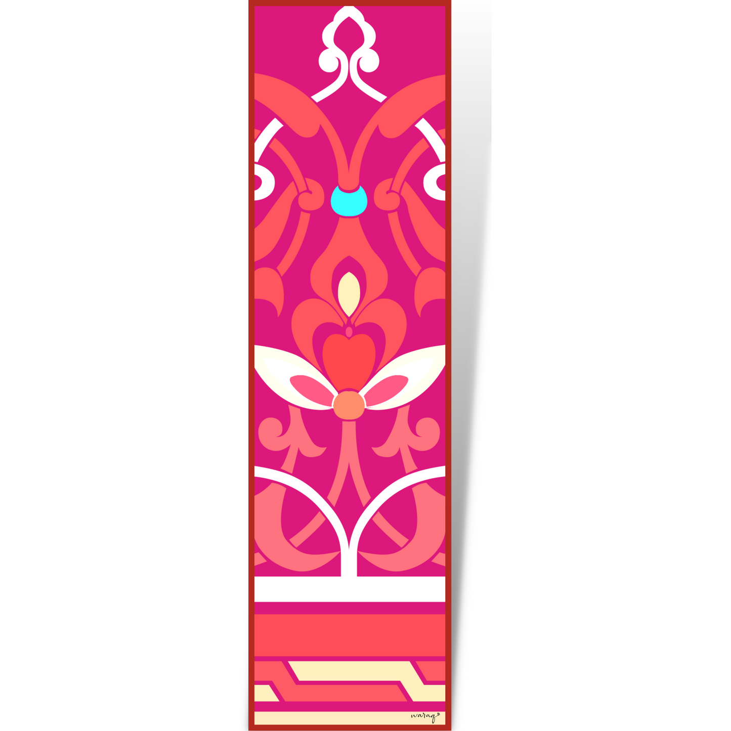 Love Struck Fuscia Rose Long Scarf / Stole