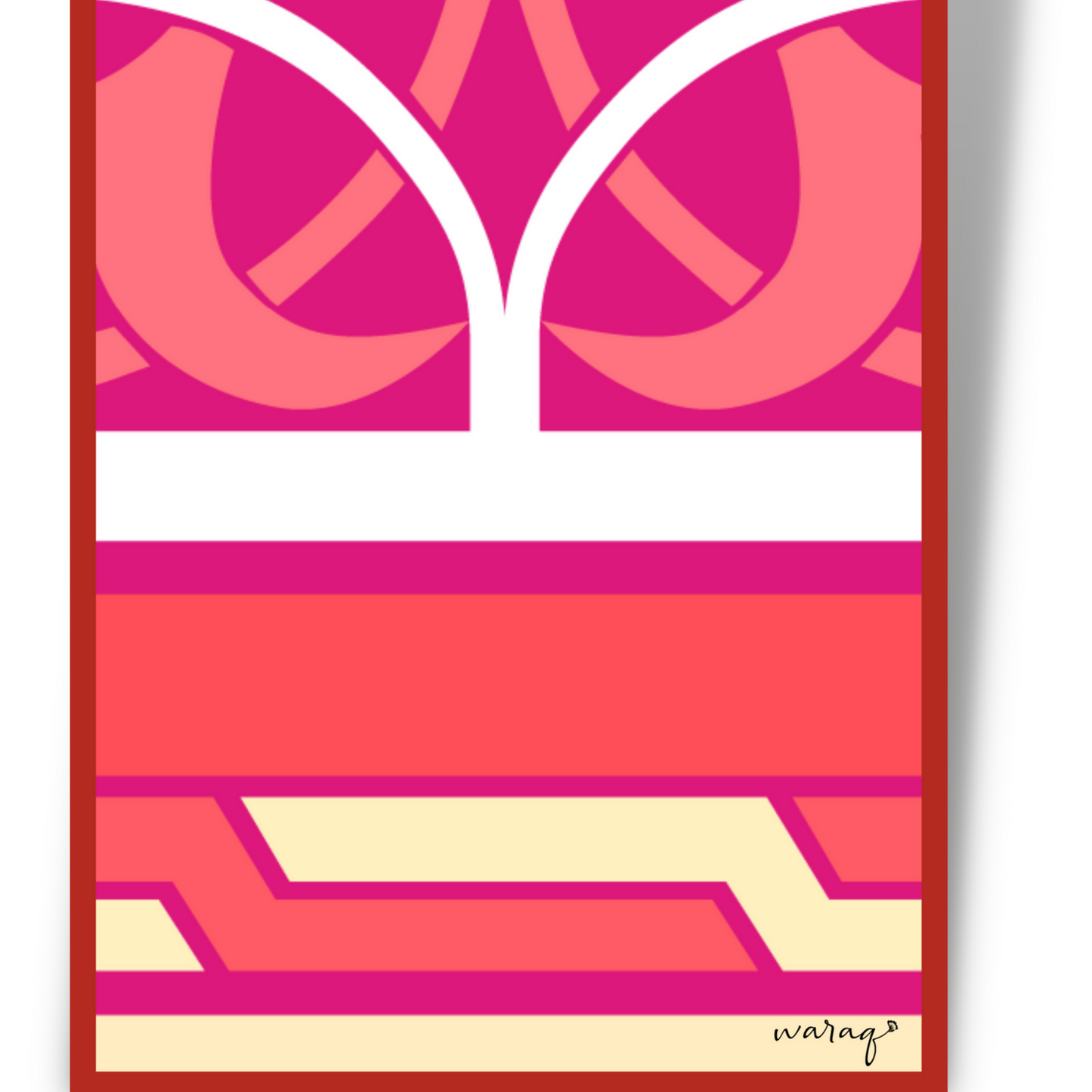 Love Struck Fuscia Rose Long Scarf / Stole
