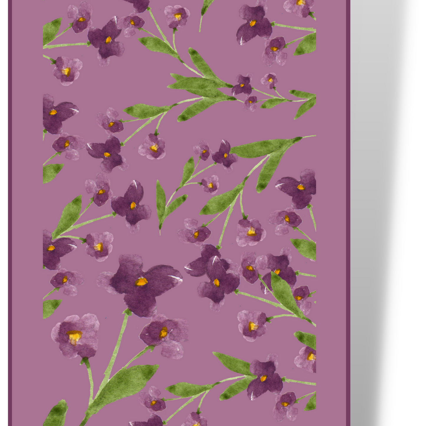 Rose Violet Long Scarf / Stole