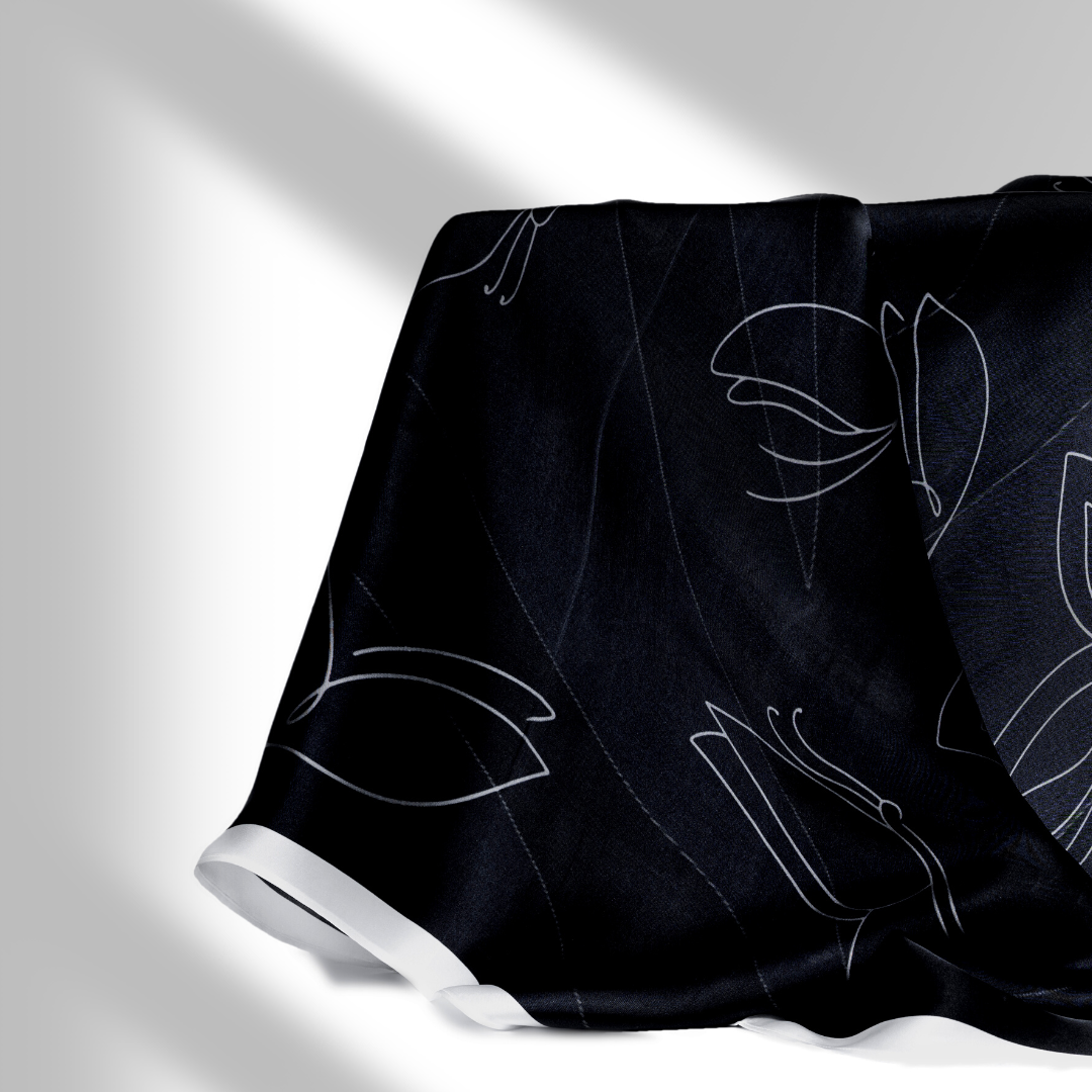 Papillon Black Square Scarf #1