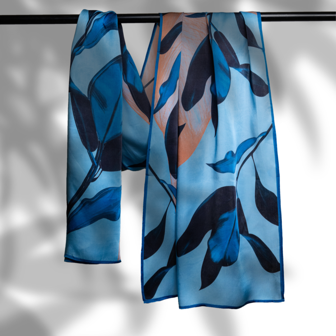 Moonstone Blue Long Scarf / Stole
