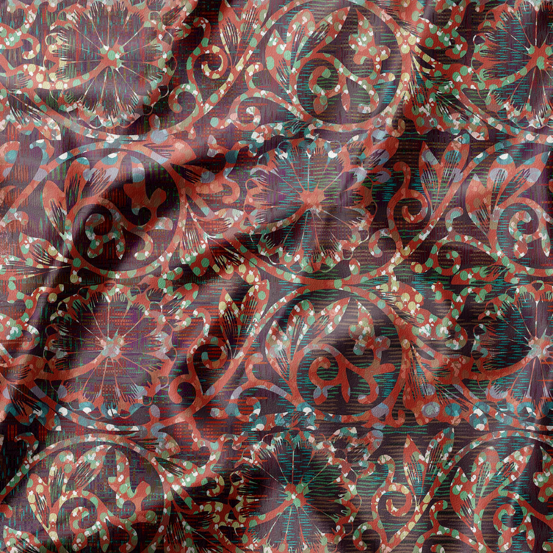 Waraq vintage printed scarf