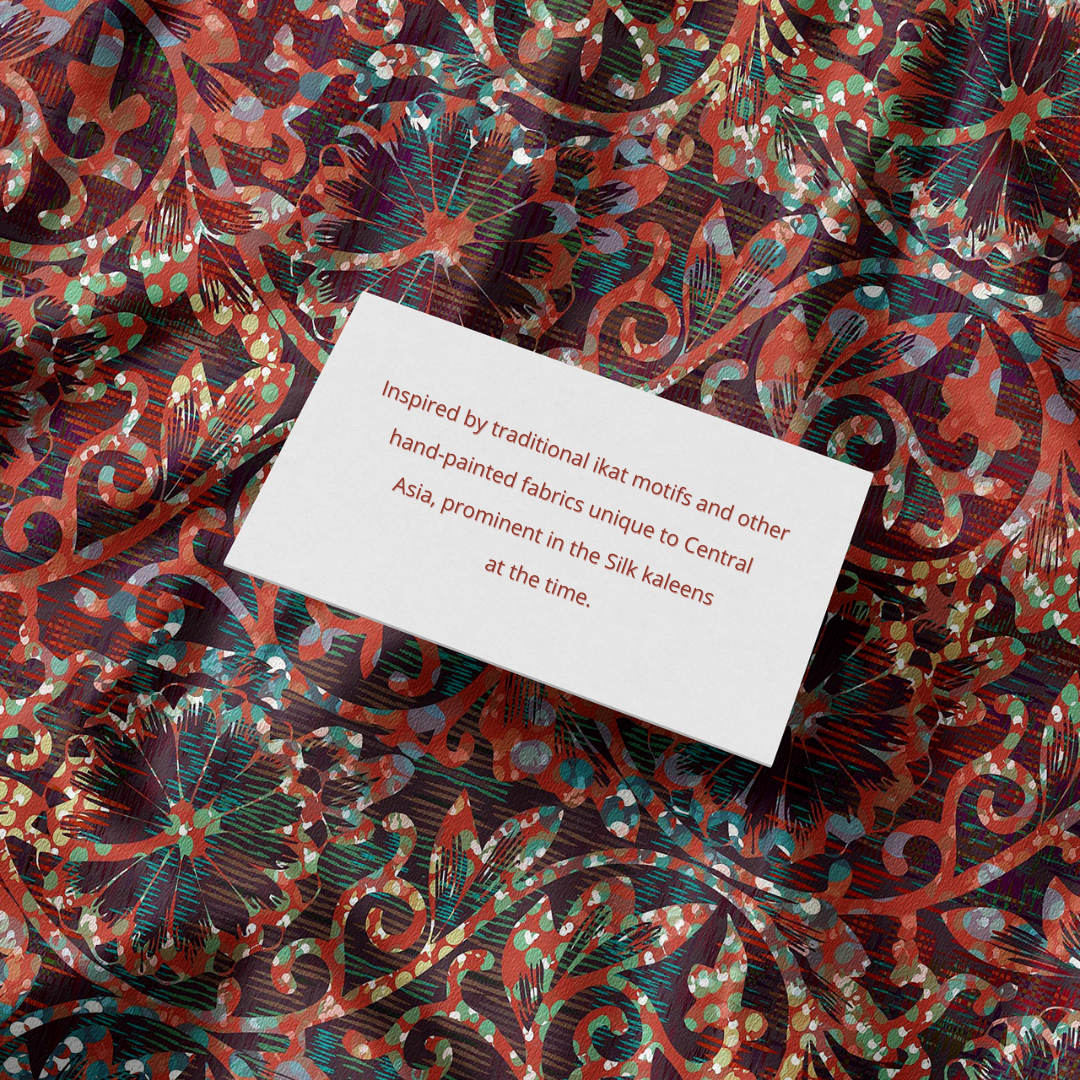Waraq vintage printed scarf