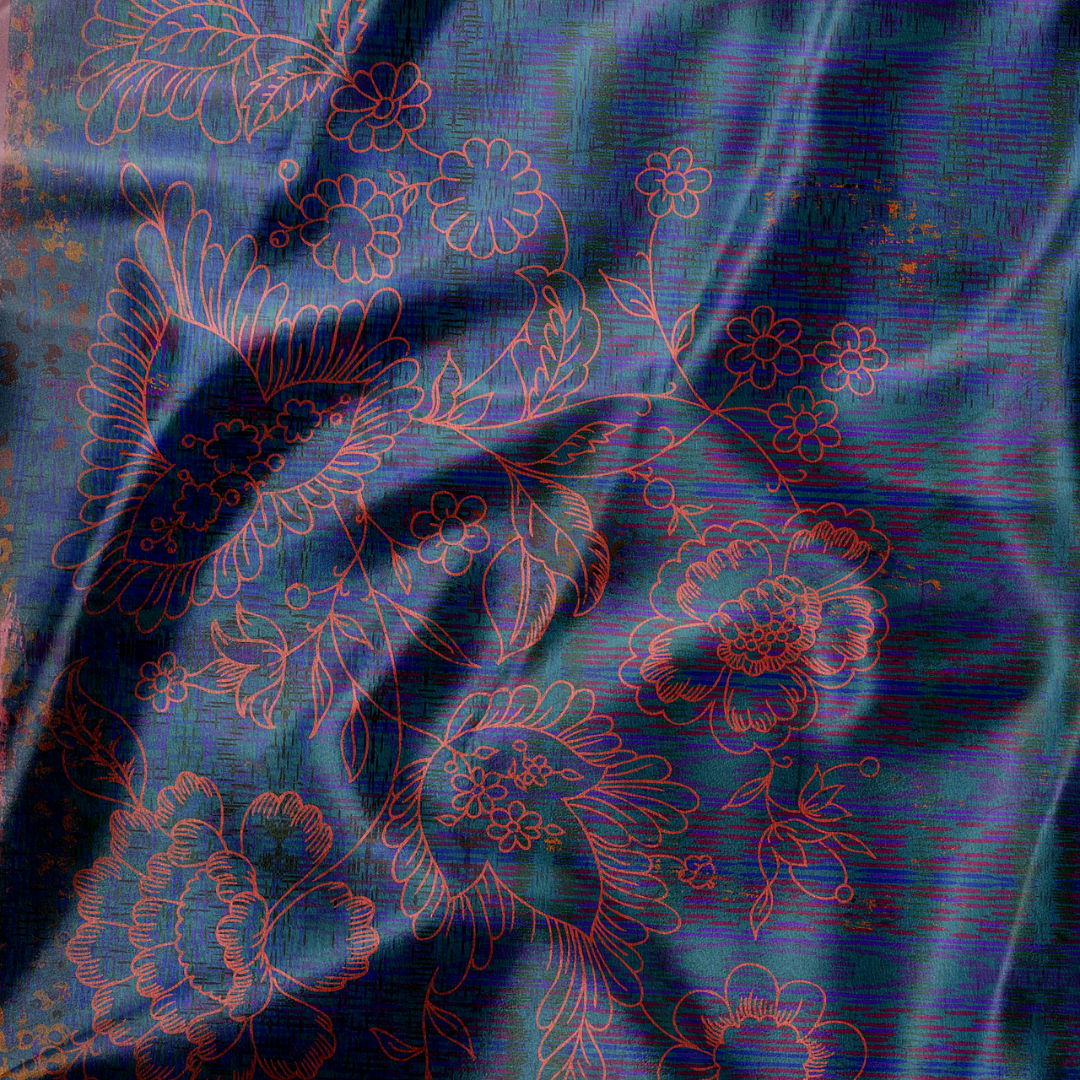 Waraq vintage printed scarf