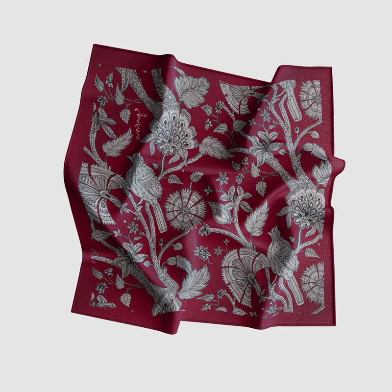 Kalamkar Pocket Square (color options inside)
