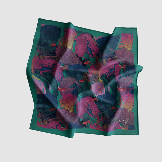 La Vie Marine Pocket Square (color options inside)