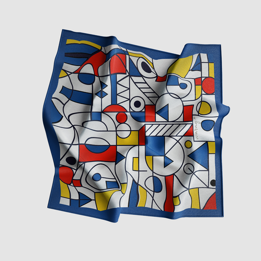 Modern Mondrian Symphony Pocket Square