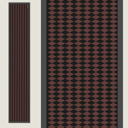 Argyle Cravat- Auburn Rose