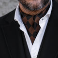 Argyle Cravat- Auburn Rose