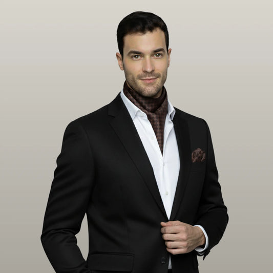 Argyle Cravat- Auburn Rose